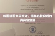 揭秘韩国建国大学文凭，名校光环下的真实价值与内涵