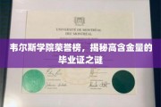韦尔斯学院荣耀揭秘，探究毕业证背后的高含金量奥秘