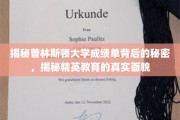 普林斯顿大学成绩单揭秘，探寻精英教育背后的真相