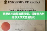 穿越文艺复兴之门，比萨大学文凭的欧洲艺术之旅