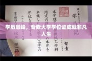 学历巅峰，专修大学学位证成就非凡人生