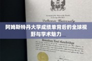 解码阿姆斯特丹大学，成绩单中的世界眼光与学术风采