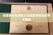 揭开新布伦瑞克大学成绩单中的学术秘密面纱