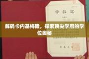 揭开卡内基梅隆精英学位的神秘面纱