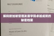 揭开新加坡管理发展学院辉煌成就的神秘面纱