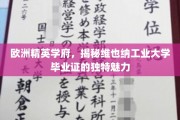 欧洲精英学府，揭秘维也纳工业大学毕业证的独特魅力