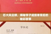 石大学子荣耀榜，揭开成绩背后那些不为人知的奋斗篇章
