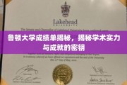 鲁顿大学成绩单解析，解码学术实力与辉煌成就的秘密