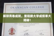 青春足迹解码，揭秘里程碑大学成绩单背后的精彩故事