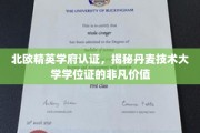 解码北欧精英学府，丹麦技术大学学位证的独特魅力