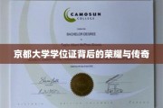 京都大学学位证，见证荣耀与传奇的非凡之旅