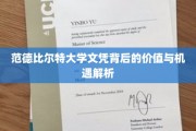 解锁范德比尔特大学文凭的潜在价值与无限机遇