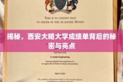 解码西安大略大学，成绩单中的隐藏宝藏与卓越之处