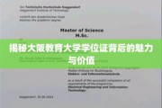 揭秘大阪教育大学学位证背后的魅力与价值
