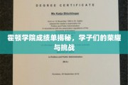 霍顿学院学子风采，荣耀时刻与成长挑战并现