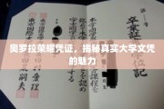 奥罗拉荣耀凭证，探索真实大学文凭的独特魅力