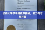 长崎大学学子成绩单揭秘，实力与才华并重