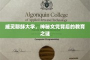 威灵耶稣大学文凭之谜，揭开神秘教育背后的真实面纱