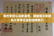 维京群岛大学学位证引领全球学历认证新风尚