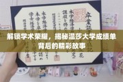 温莎大学成绩单背后的传奇揭秘，探索学术巅峰的奥秘