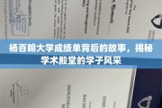 杨百翰大学成绩单背后的故事，揭秘学术殿堂的学子风采